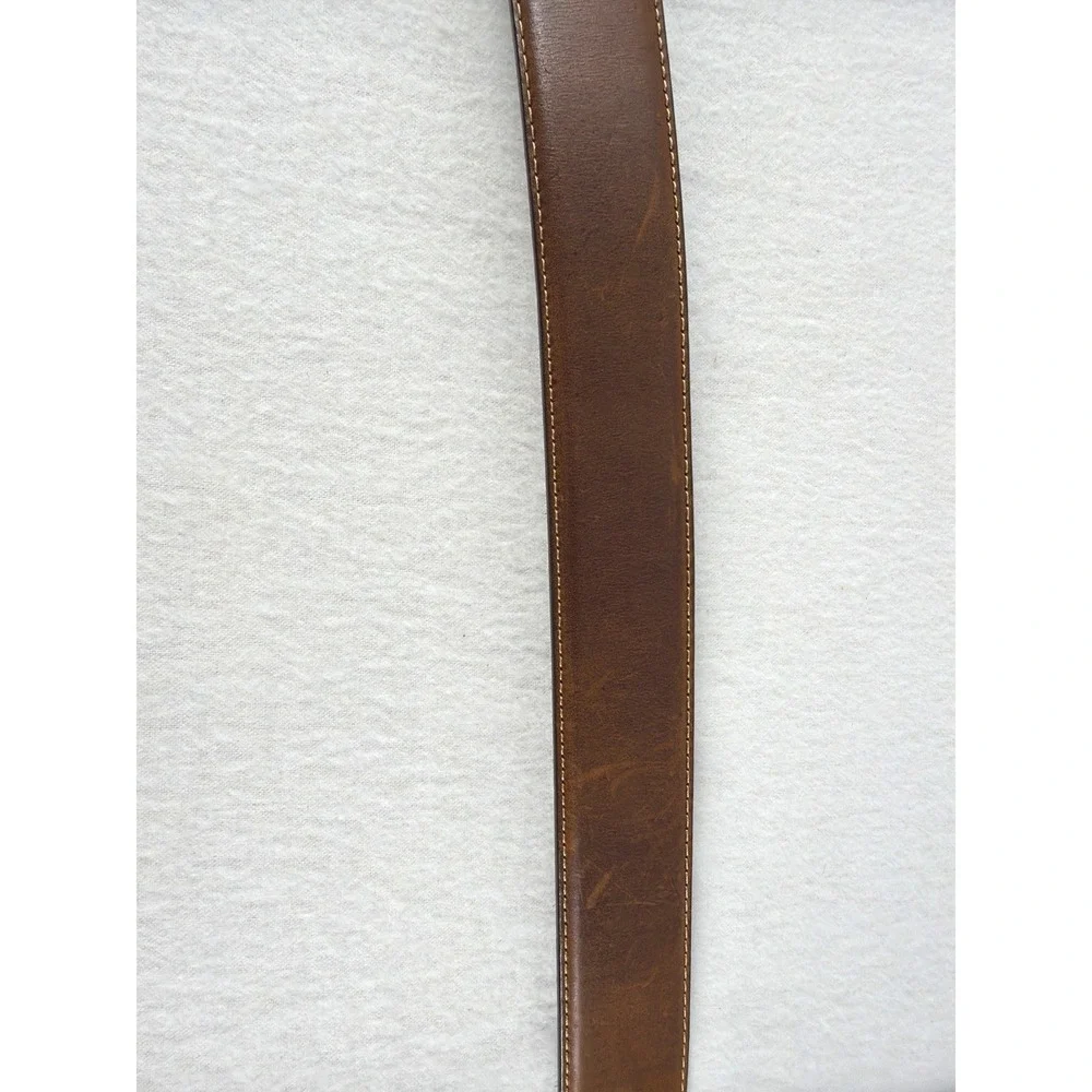 Silver Creek Classics Mens Brown Leather Western Belt Size 38 Distressed 53709
